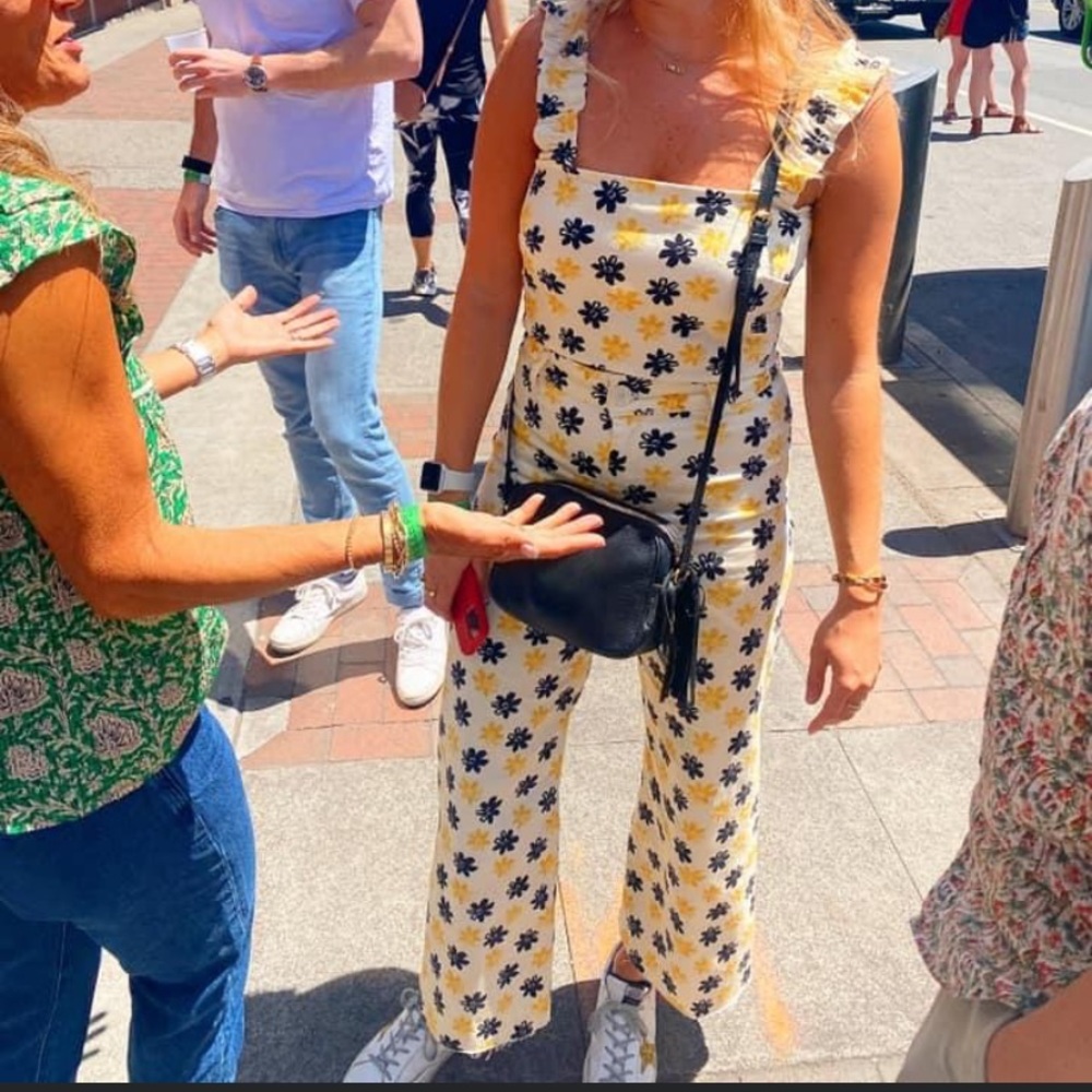 Zara Black and Yellow Denim Set Size Large